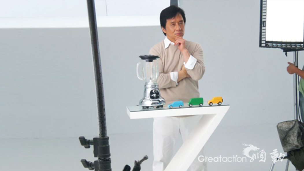 成龍在廣告片拍攝現場