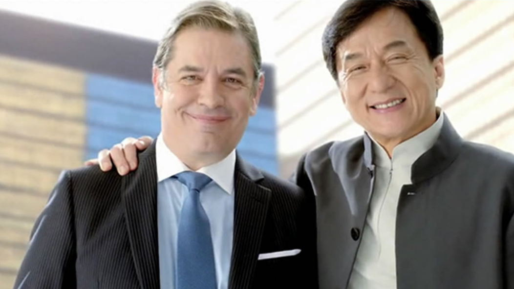 成龍在廣告片拍攝現場